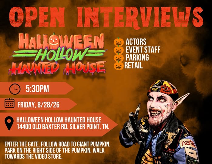 Halloween Hollow Haunt Now Hiring